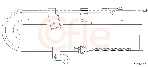 Cable, parking brake - 92.17.1077 COFLE