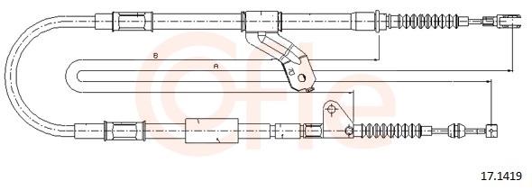 Cable, parking brake - 92.17.1419 COFLE