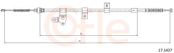 Cable, parking brake - 92.17.1437 COFLE