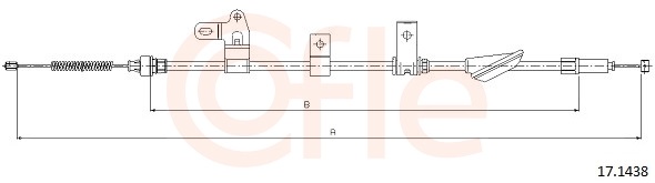 Cable, parking brake - 92.17.1438 COFLE