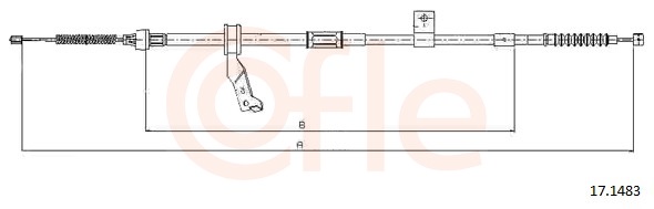 Cable, parking brake - 92.17.1483 COFLE