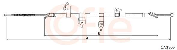 Cable, parking brake - 92.17.1566 COFLE