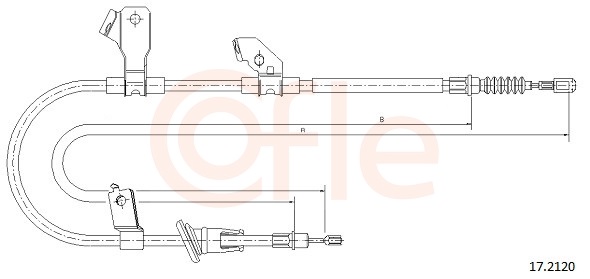 Cable, parking brake - 92.17.2120 COFLE