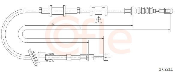 Cable, parking brake - 92.17.2211 COFLE