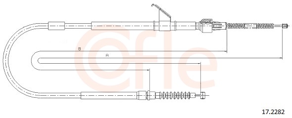 Cable, parking brake - 92.17.2282 COFLE