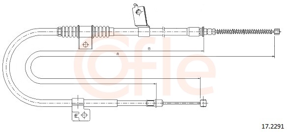 Cable, parking brake - 92.17.2291 COFLE