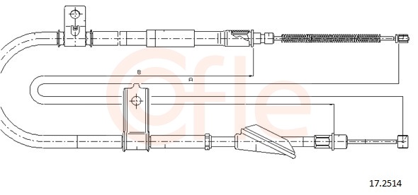 Cable, parking brake - 92.17.2514 COFLE