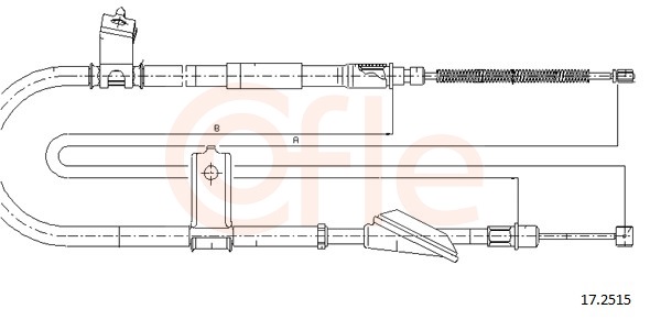 Cable, parking brake - 92.17.2515 COFLE