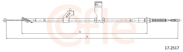 Cable, parking brake - 92.17.2517 COFLE