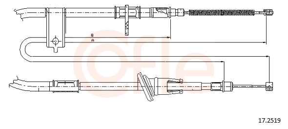 Cable, parking brake - 92.17.2519 COFLE