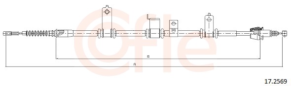 Cable, parking brake - 92.17.2569 COFLE