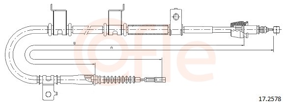 Cable, parking brake - 92.17.2578 COFLE