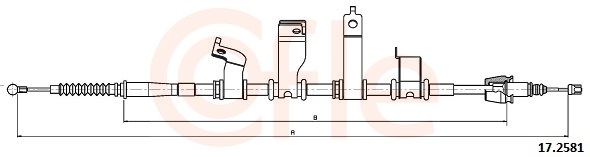 Cable, parking brake - 92.17.2581 COFLE