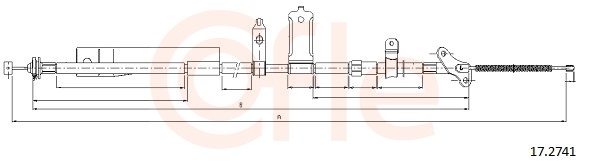 Cable, parking brake - 92.17.2741 COFLE