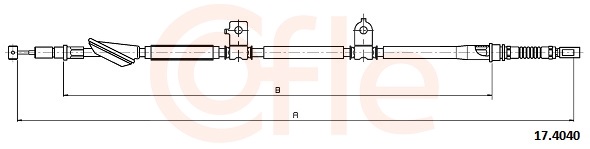 Cable, parking brake - 92.17.4040 COFLE