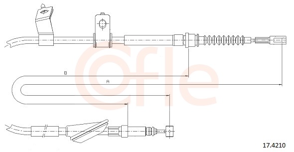 Cable, parking brake - 92.17.4210 COFLE
