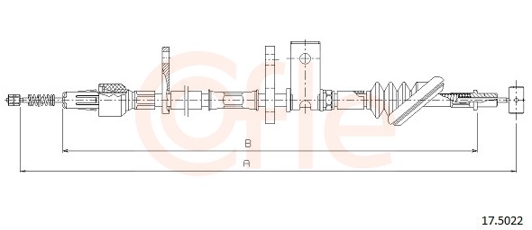 Cable, parking brake - 92.17.5022 COFLE
