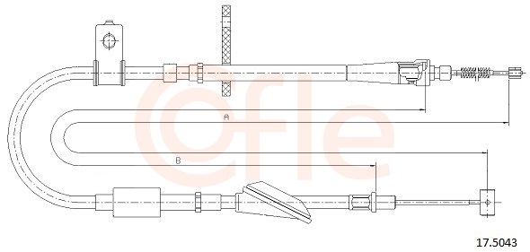 Cable, parking brake - 92.17.5043 COFLE