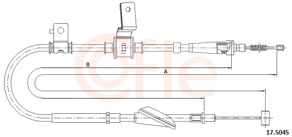 Cable, parking brake - 92.17.5045 COFLE