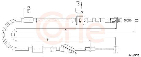 Cable, parking brake - 92.17.5046 COFLE