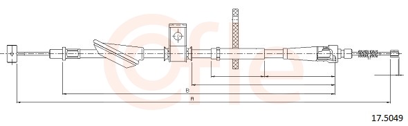 Cable, parking brake - 92.17.5049 COFLE