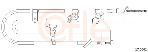 Cable, parking brake - 92.17.5061 COFLE