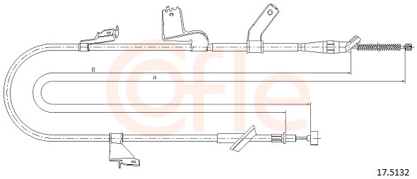 Cable, parking brake - 92.17.5132 COFLE
