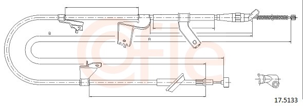 Cable, parking brake - 92.17.5133 COFLE