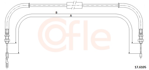 Cable, parking brake - 92.17.6105 COFLE