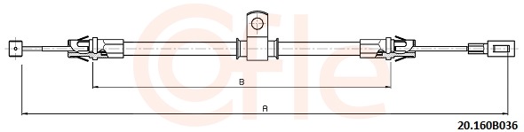 Cable, parking brake - 92.20.160B036 COFLE
