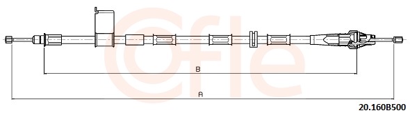 Cable, parking brake - 92.20.160B500 COFLE