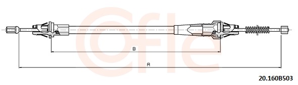 Cable, parking brake - 92.20.160B503 COFLE