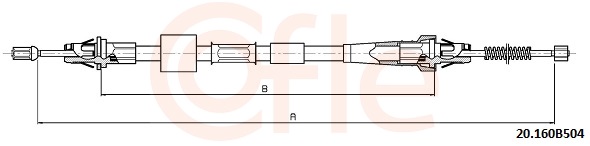 Cable, parking brake - 92.20.160B504 COFLE