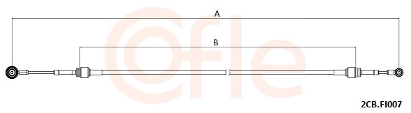 Cavo comando, Cambio manuale - 92.2CB.FI007 COFLE