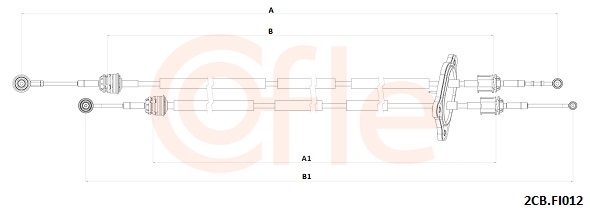 Трос, ступенчатая коробка передач - 92.2CB.FI012 COFLE