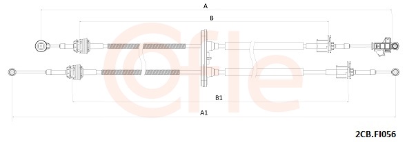 Cable, manual transmission - 92.2CB.FI056 COFLE