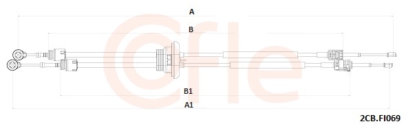 Трос, ступенчатая коробка передач - 92.2CB.FI069 COFLE