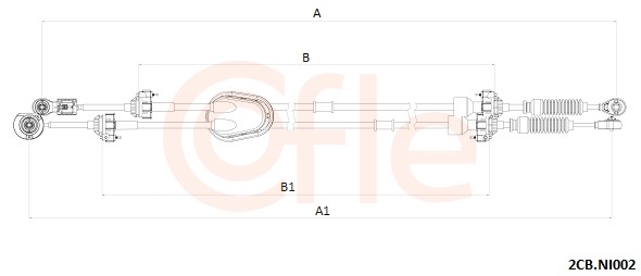 Cable, manual transmission - 92.2CB.NI002 COFLE
