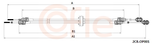 Cavo comando, Cambio manuale - 92.2CB.OP001 COFLE