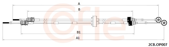 Cable, manual transmission - 92.2CB.OP007 COFLE