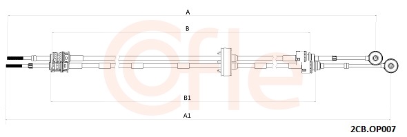 Cable, manual transmission - 92.2CB.OP009 COFLE