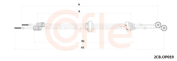 Cable, manual transmission - 92.2CB.OP019 COFLE