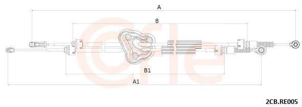 Трос, ступенчатая коробка передач - 92.2CB.RE005 COFLE