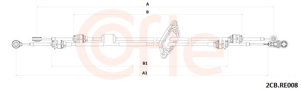 Трос, ступенчатая коробка передач - 92.2CB.RE008 COFLE