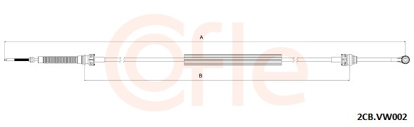 Cable, manual transmission - 92.2CB.VK002 COFLE