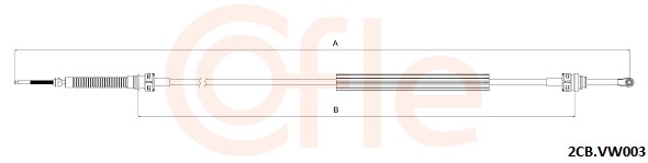 Cable, manual transmission - 92.2CB.VK003 COFLE