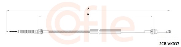 Cable, manual transmission - 92.2CB.VK037 COFLE