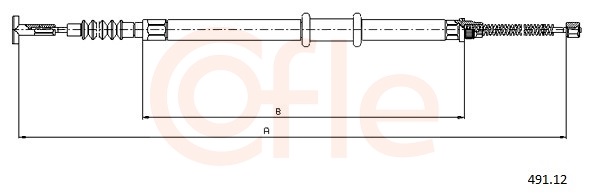 Cable, parking brake - 92.491.12 COFLE
