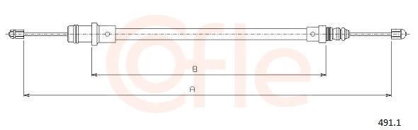 Cable, parking brake - 92.491.1 COFLE