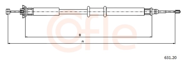 Cable, parking brake - 92.631.20 COFLE